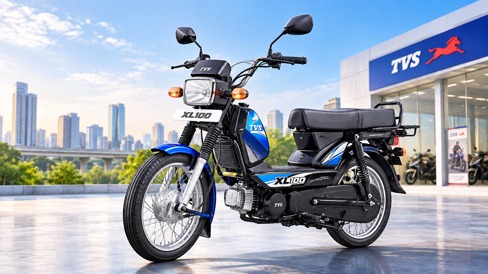 TVS XL100 at TVS Showroom